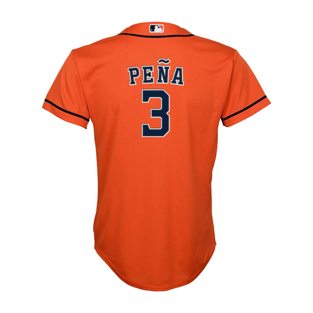 Youth Houston Astros Jeremy Pena Cool Base Replica Alternate Jersey - Orange