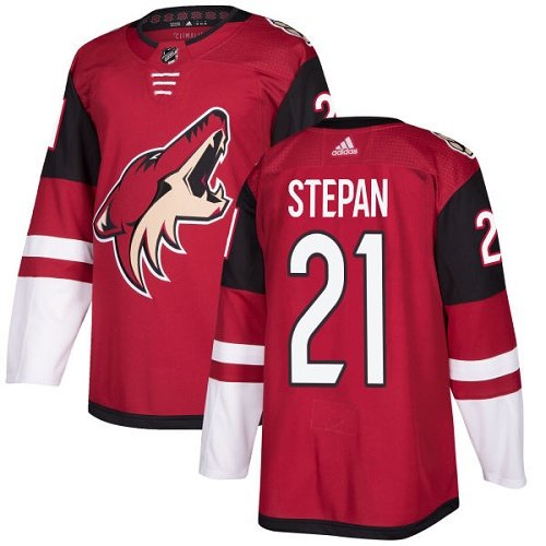 Men's Arizona Coyotes #21 Derek Stepan Maroon Home Authentic Stitched Hockey Jersey