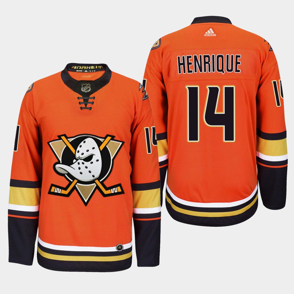 Anaheim Ducks #14 Adam Henrique Authentic Orange Jersey