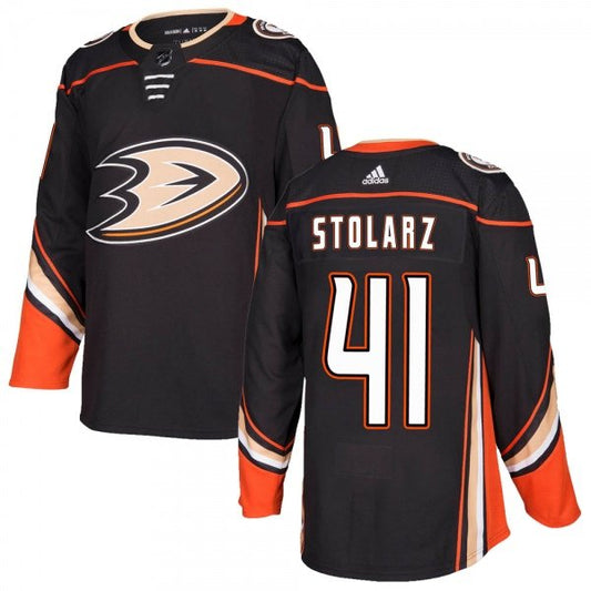 Anaheim Ducks #41 Anthony Stolarz Black Home Authentic Stitched Hockey Jersey